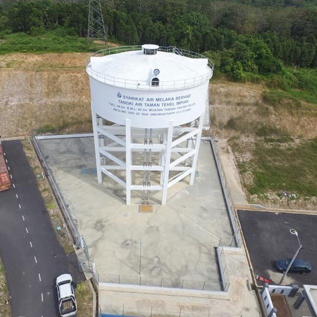 To construct suction tank, pump house and elevated water tank at Taman Tehel Impian, Melaka